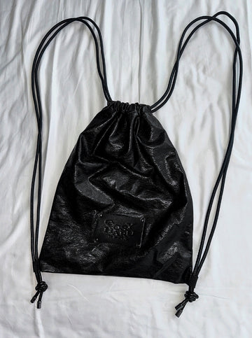 Leather String Patch Bag